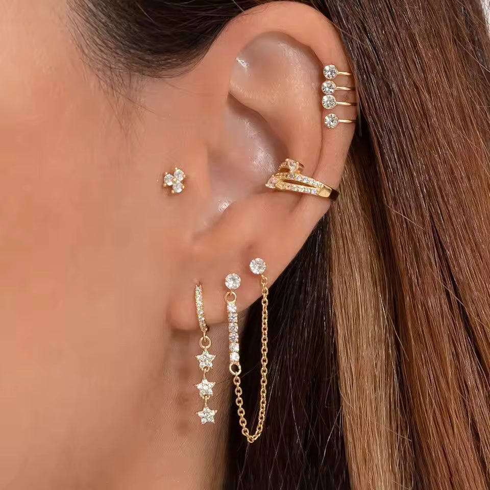 Ear cuff mil puntos  - Plata de ley 925