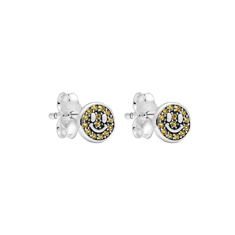 Stud de plata 925 - carita feliz