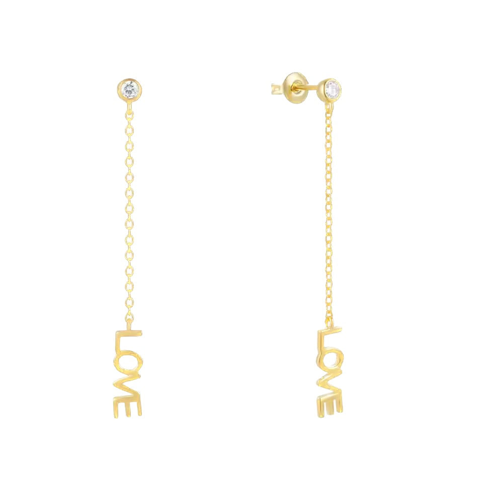 Zarcillos LOVE - Plata de ley 925