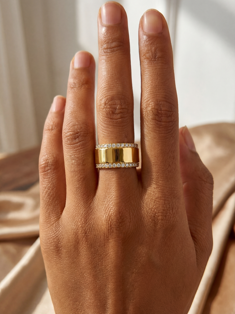 Anillo Halo Band - Plata de ley 925