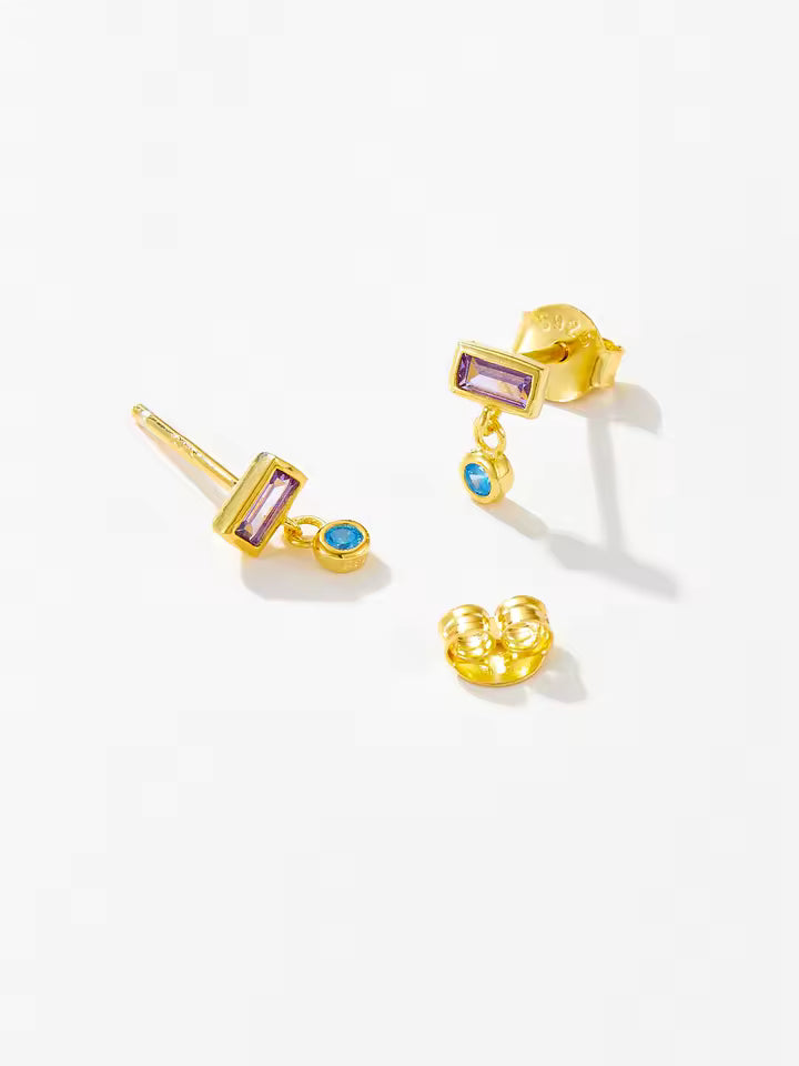 Stud multicolor - Plata de ley 925