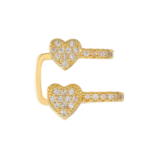 Ear cuff de corazones