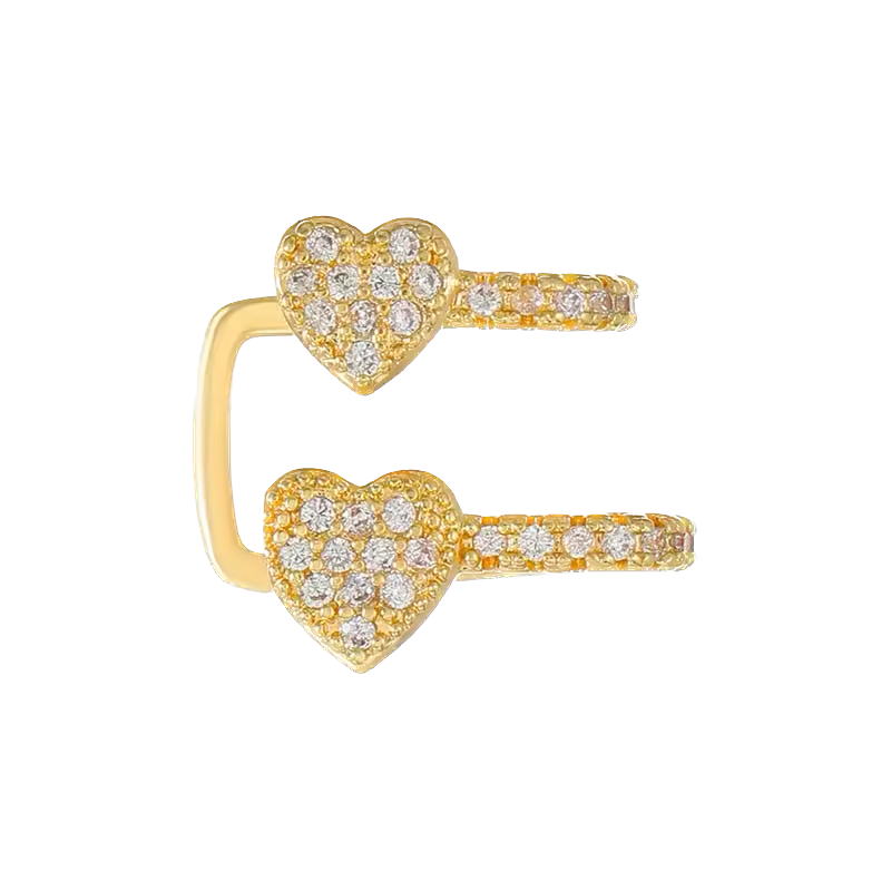 Ear cuff de corazones
