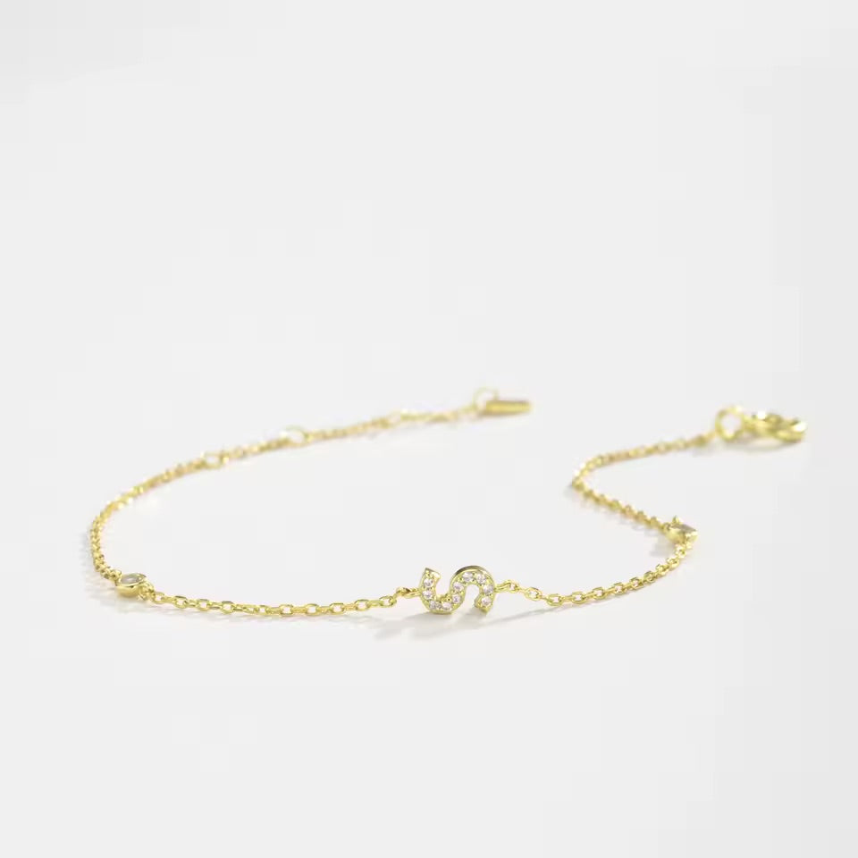 Pulsera de inicial plata 925