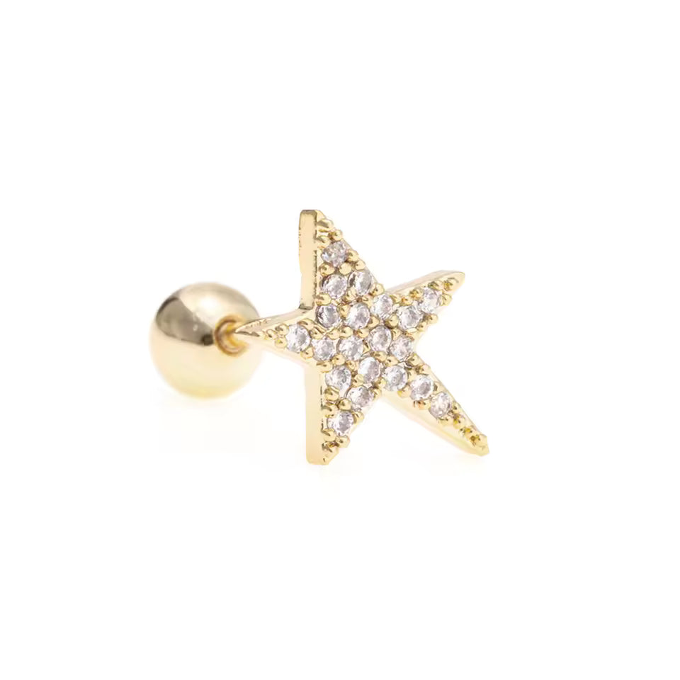 Stud estrella asimétrica - Acero inoxidable