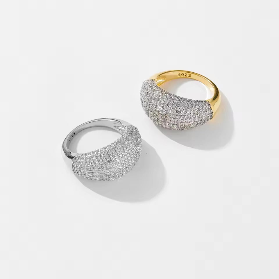 Luna Pavé Ring - Plata de ley 925