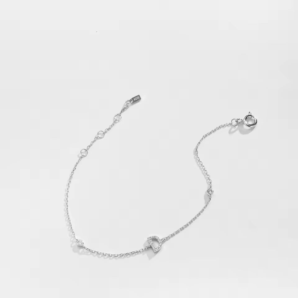 Pulsera de inicial plata 925