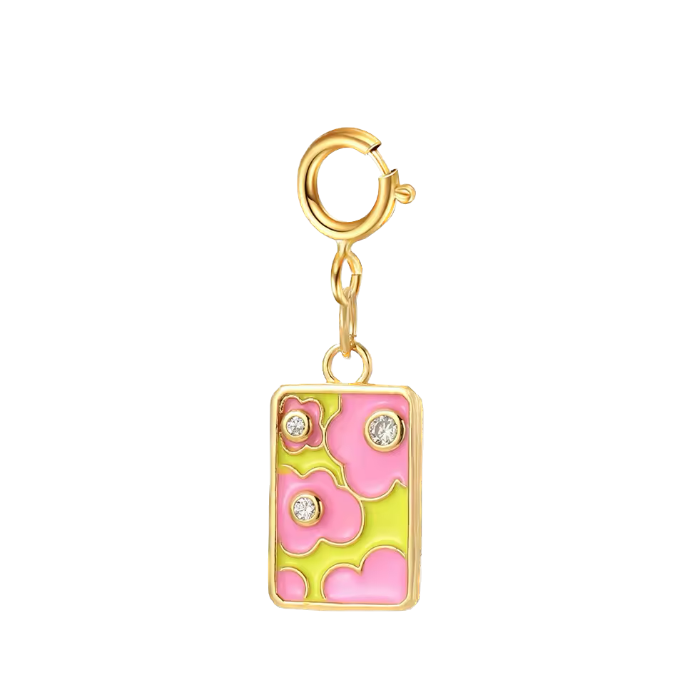 Bikini & shoe clip - flores rosadas