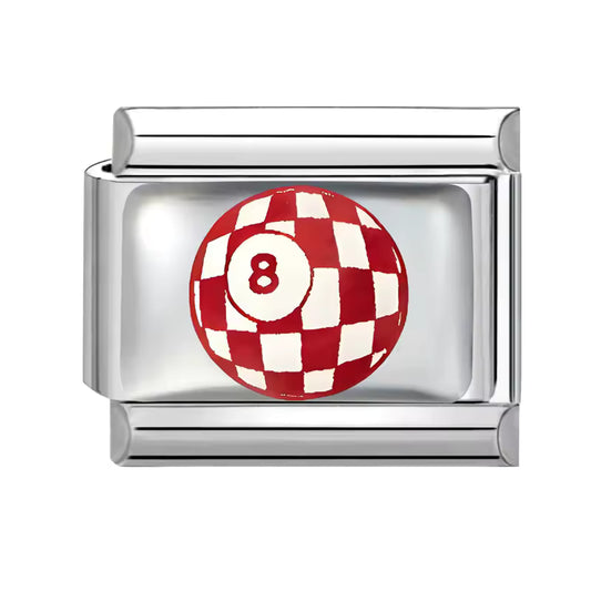 Italian bracelet plano - bola 8 de cuadros