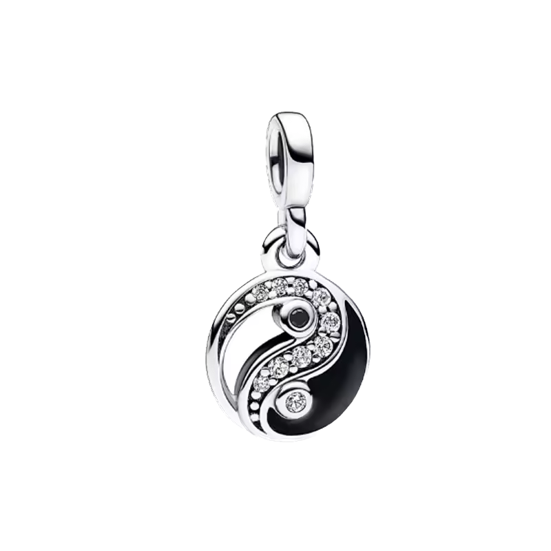 Mini charm de plata - yin yang
