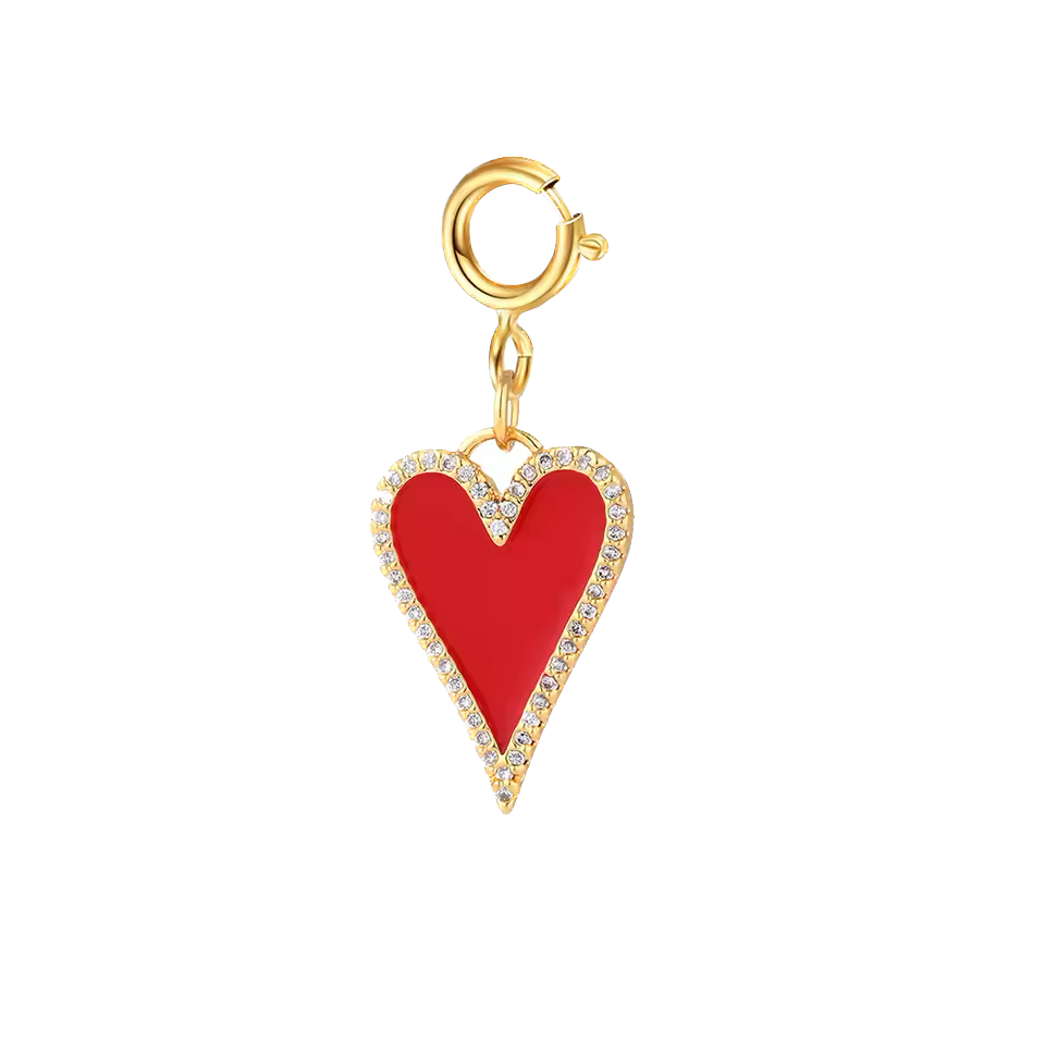 Bikini & shoe clip - corazón rojo