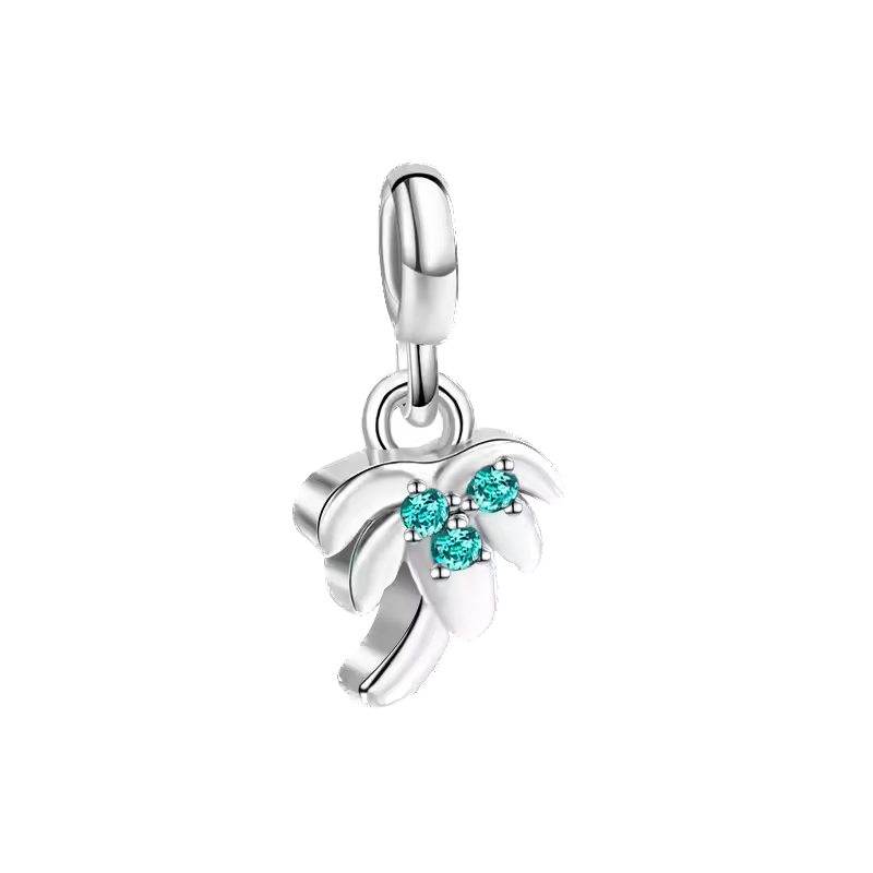 Mini charm de plata - palmera