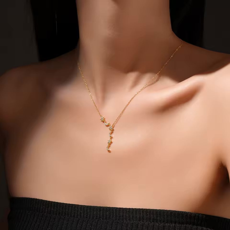 Collar Veruska - luna y estrella - Plata de ley 925