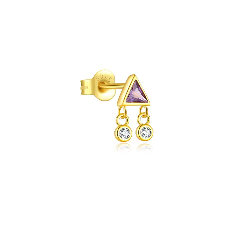 Stud multicolor - Plata de ley 925