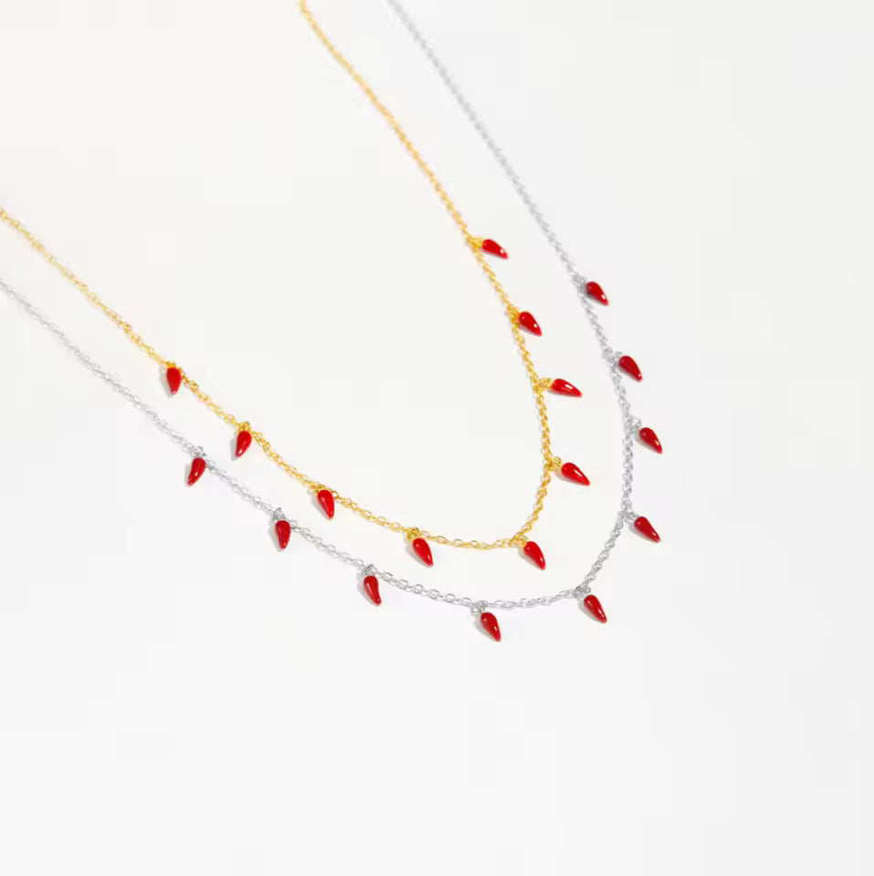 Collar hot chilli pepper - Plata de ley 925