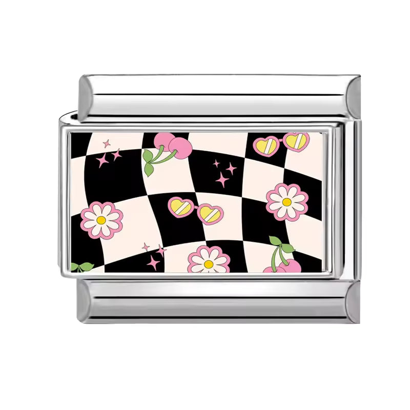 Italian bracelet plano - groovy checkers