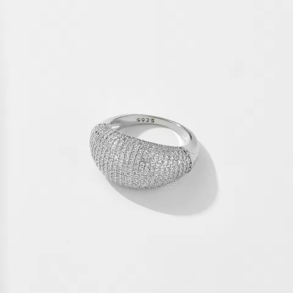 Luna Pavé Ring - Plata de ley 925