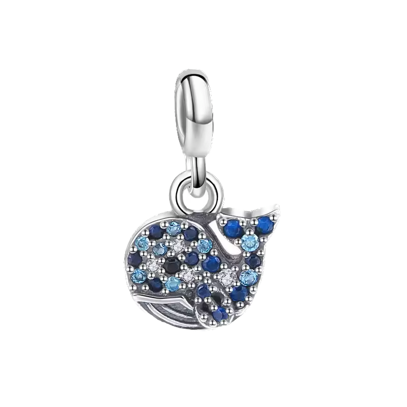 Mini charm de plata - ballena