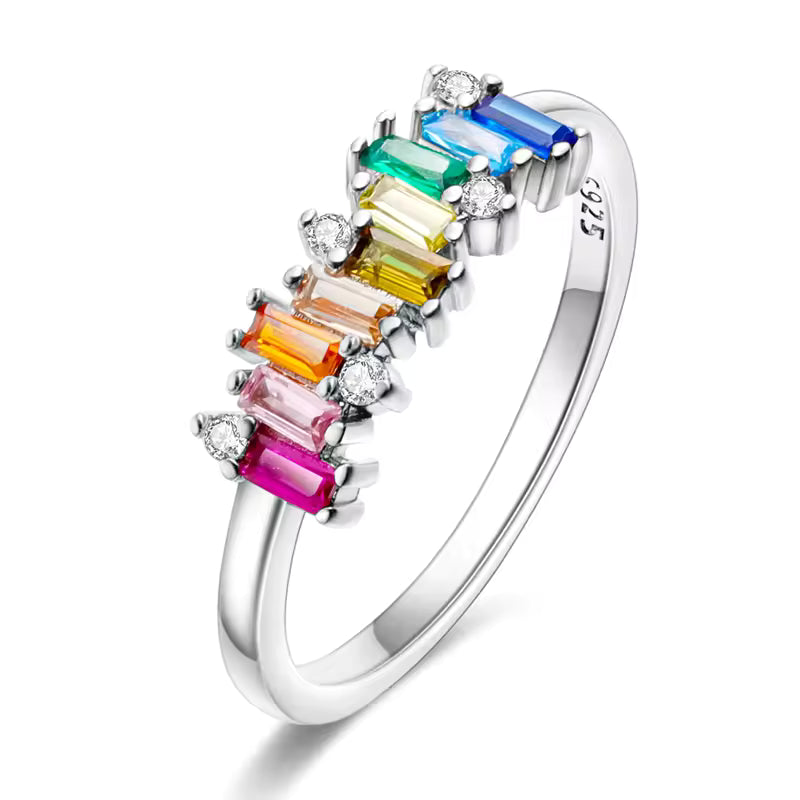 Anillo multicolor - Plata de ley 925