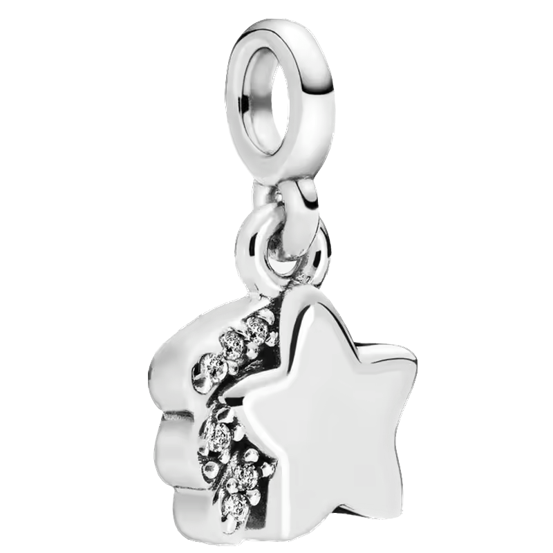 Mini charm de plata - estrella fugáz