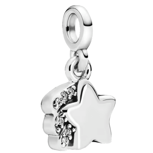 Mini charm de plata - estrella fugáz