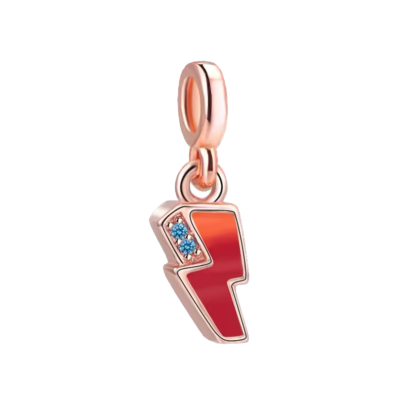 Mini charm de plata - rayo