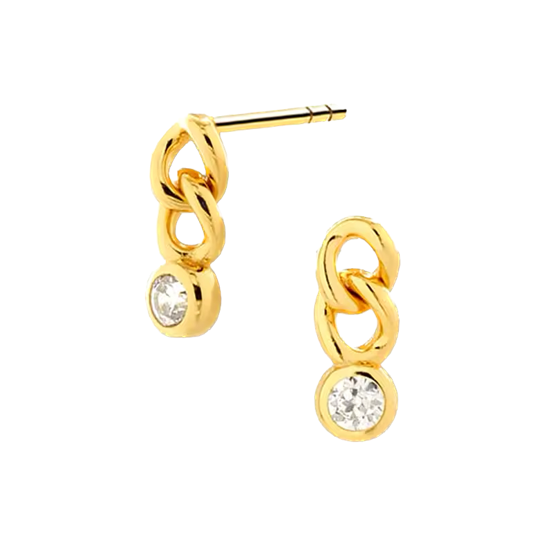 Stud de cadena - Plata de ley 925