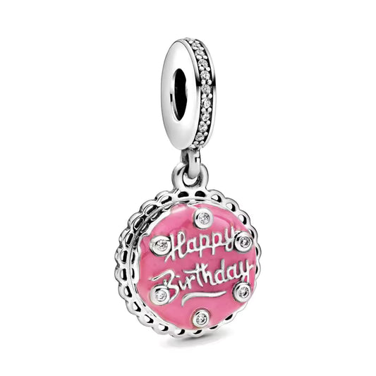 Charm de plata 925 - Happy birthday