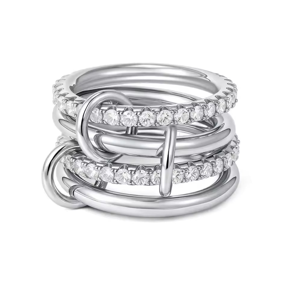 Anillo Chloe plateado - Acero inoxidable