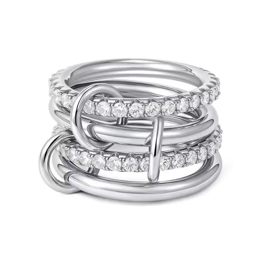 Anillo Chloe plateado - Acero inoxidable