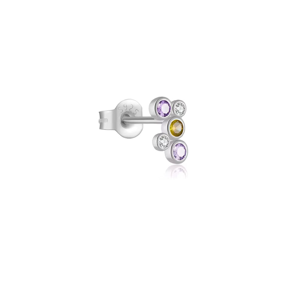 Stud multicolor - Plata de ley 925