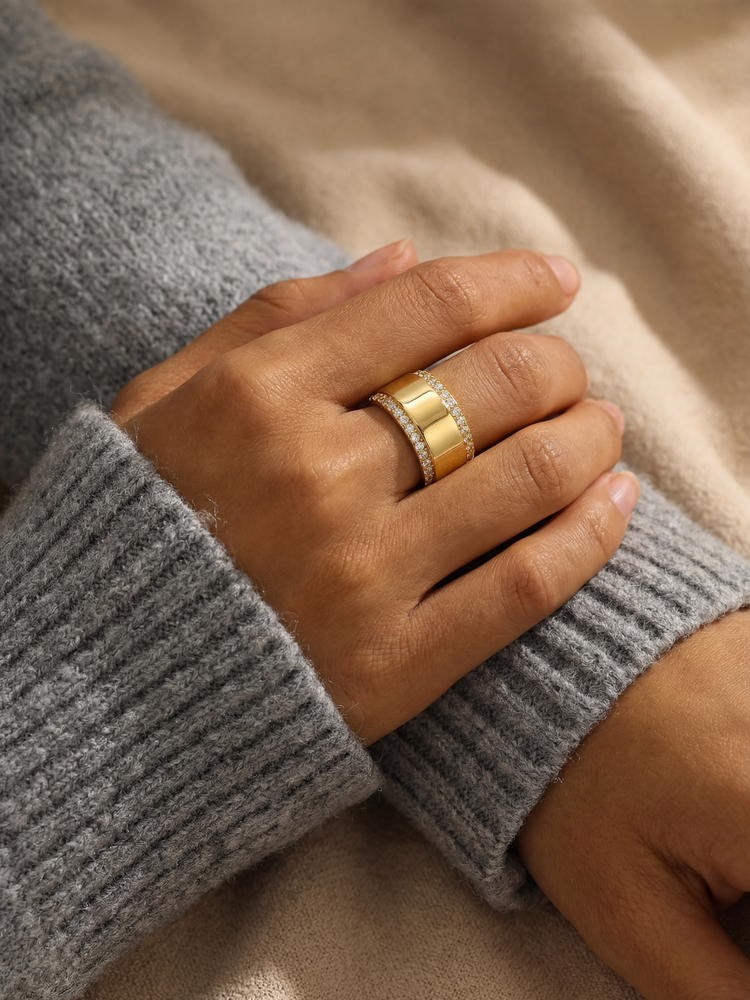 Anillo Halo Band - Plata de ley 925