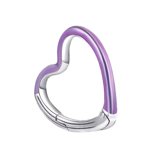 Mini charm de plata - eslabón de corazón