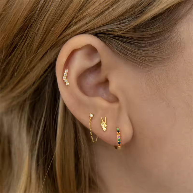 Stud mano de paz - Plata de ley 925