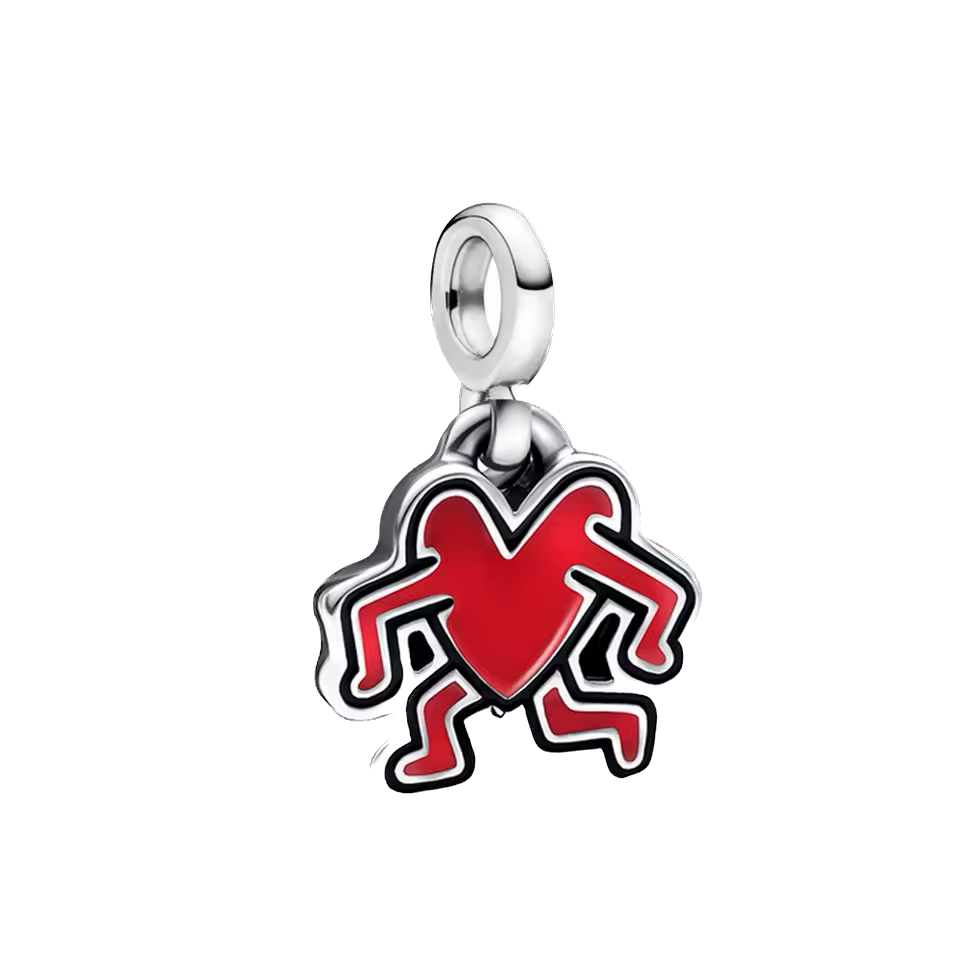 Mini charm de plata - keith heart