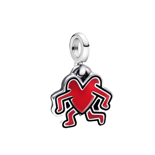 Mini charm de plata - keith heart