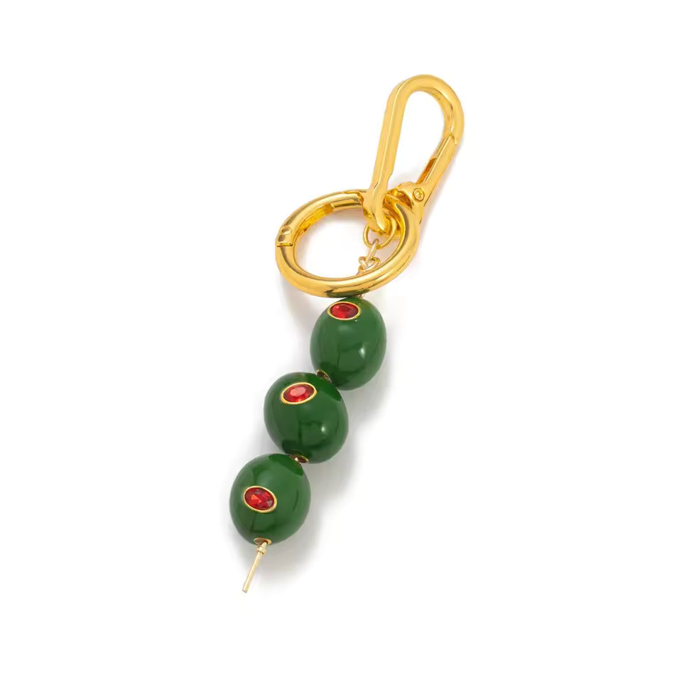 Llavero de aceitunas martini