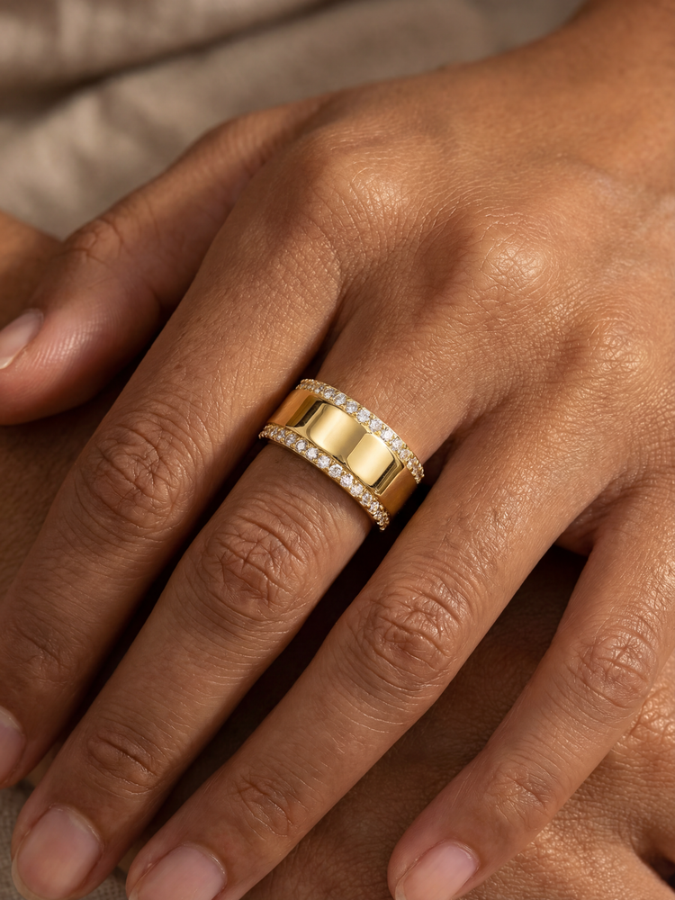 Anillo Halo Band - Plata de ley 925