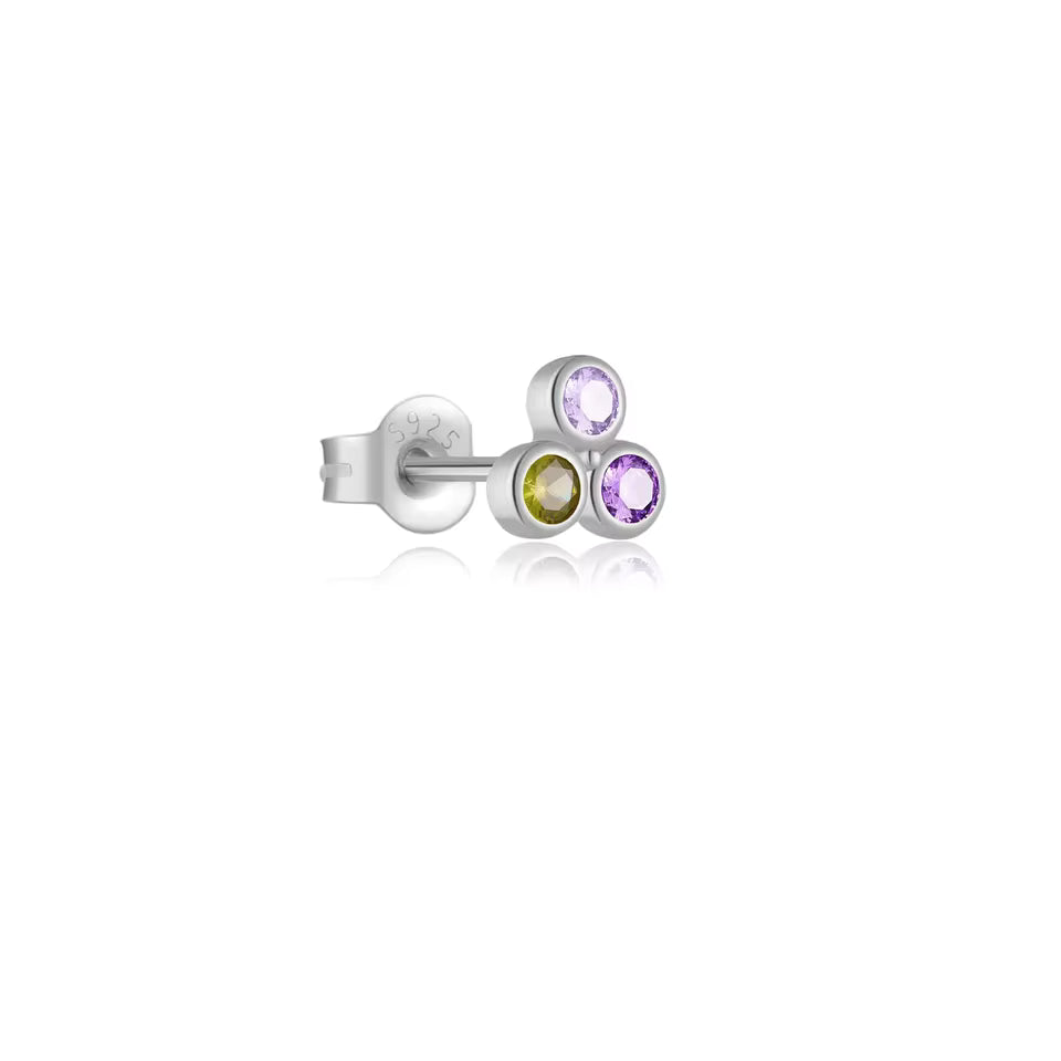 Stud multicolor - Plata de ley 925