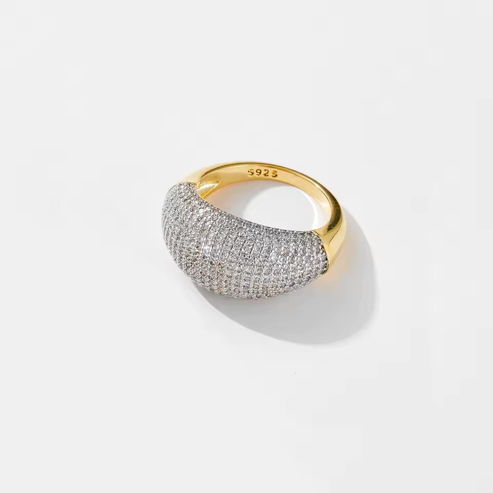Luna Pavé Ring - Plata de ley 925