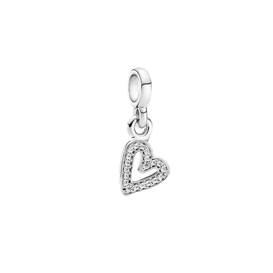 Mini charm de plata - mini heart