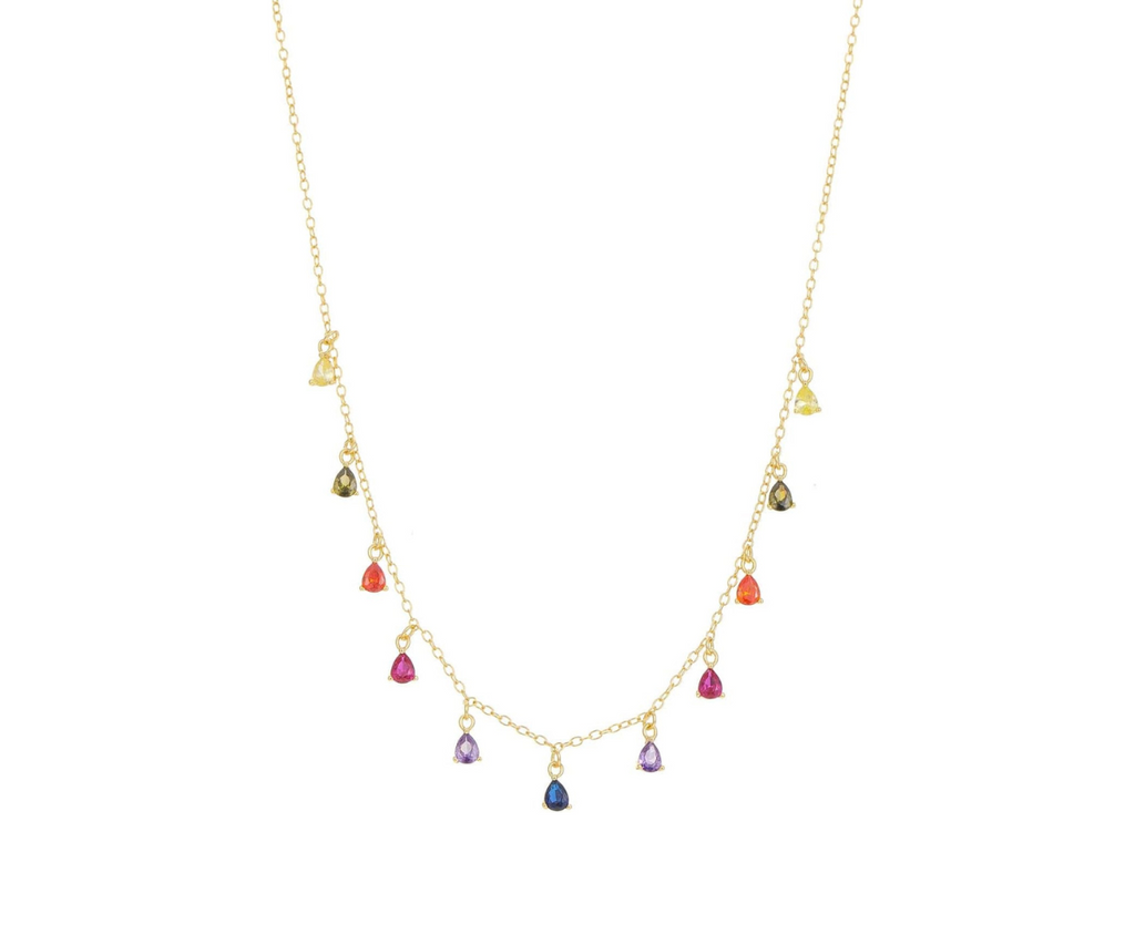 Collar Rainbow cristals - Plata de ley 925