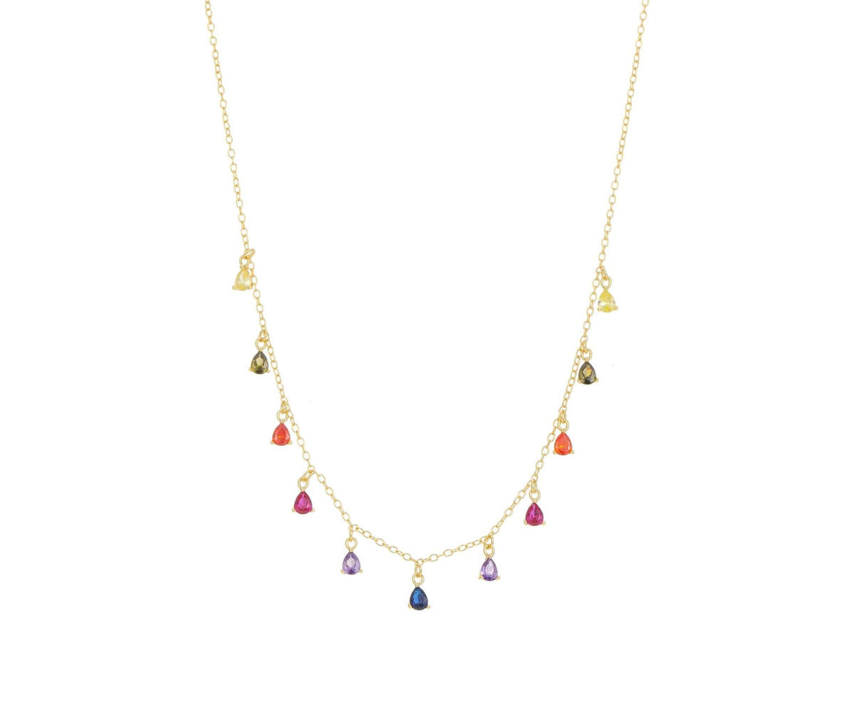 Collar Rainbow cristals - Plata de ley 925