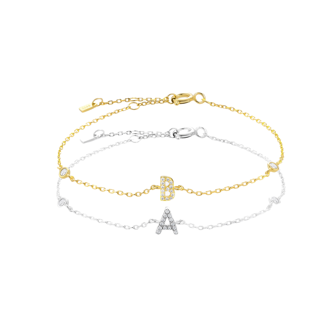Pulsera de inicial plata 925