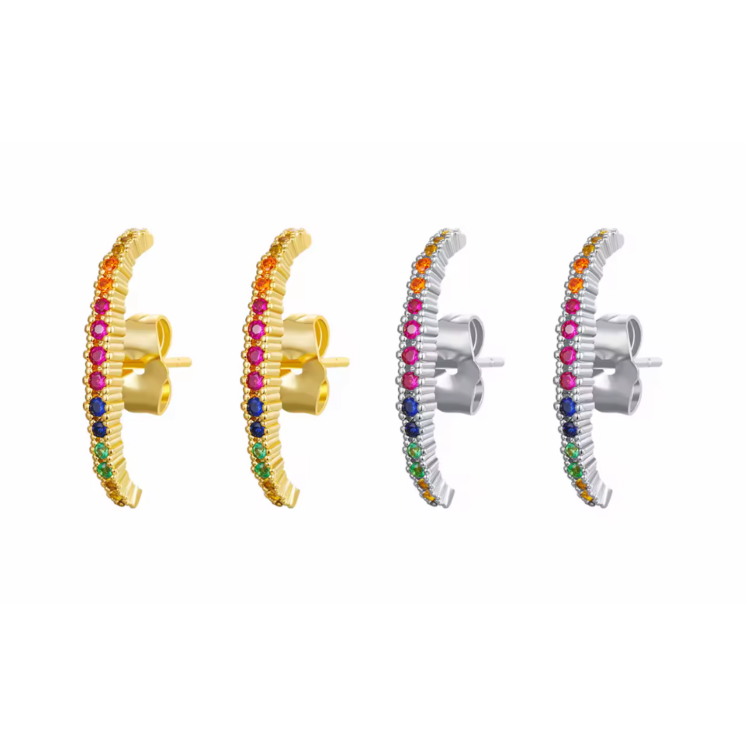 Zarcillos de cristales coloridos