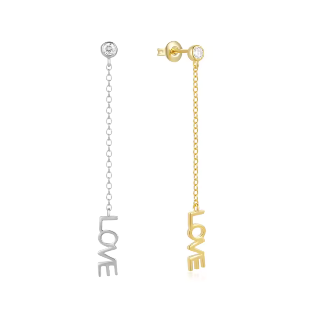 Zarcillos LOVE - Plata de ley 925