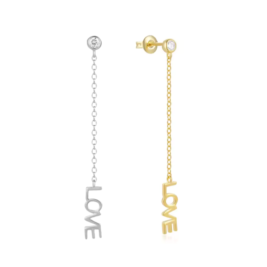 Zarcillos LOVE - Plata de ley 925