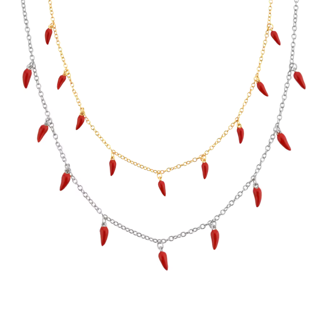 Collar hot chilli pepper - Plata de ley 925