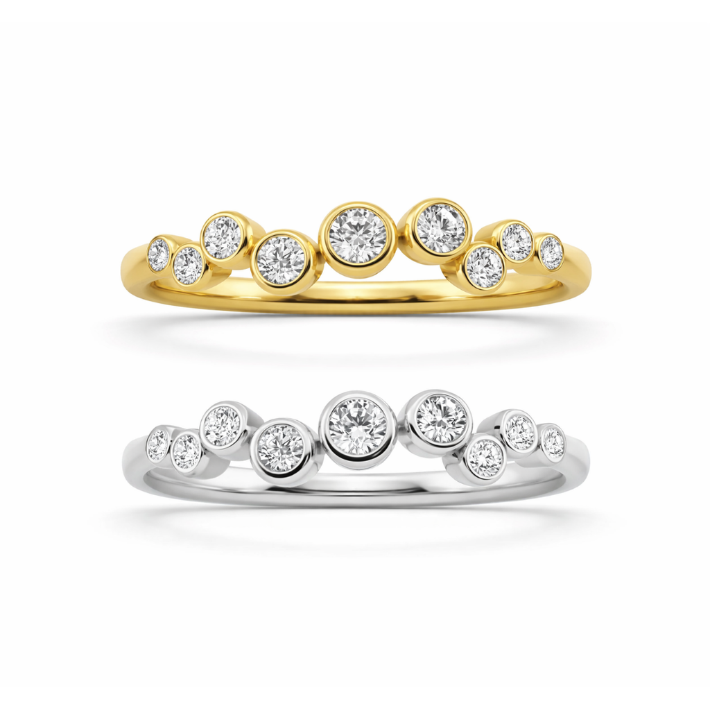 Spark Dots anillo ajustable - PLATA 925