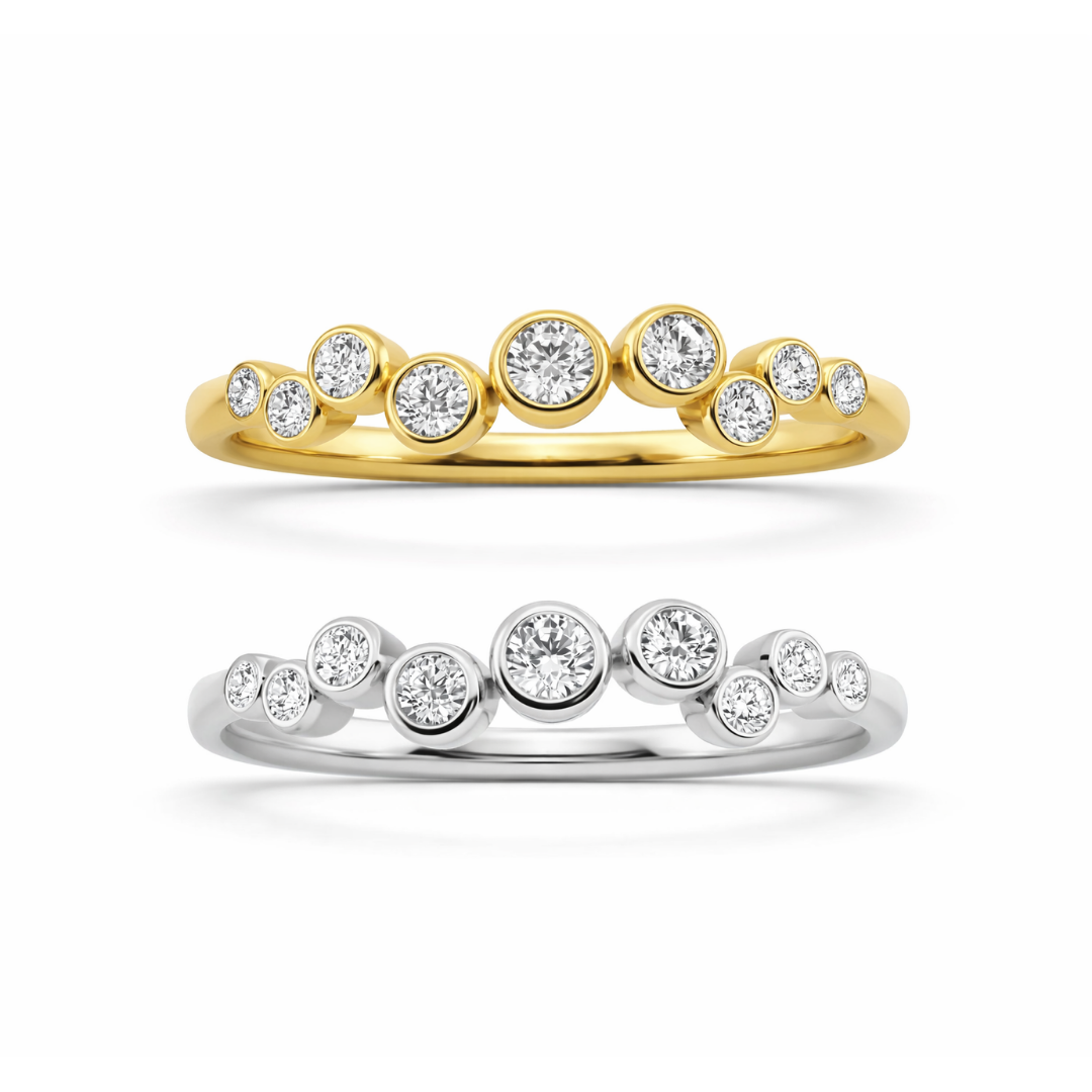 Spark Dots anillo ajustable - PLATA 925